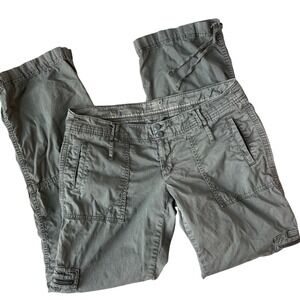 American Eagle Vintage Low Rise Cargo Pants 6 Green Stretch y2k Gorpcore